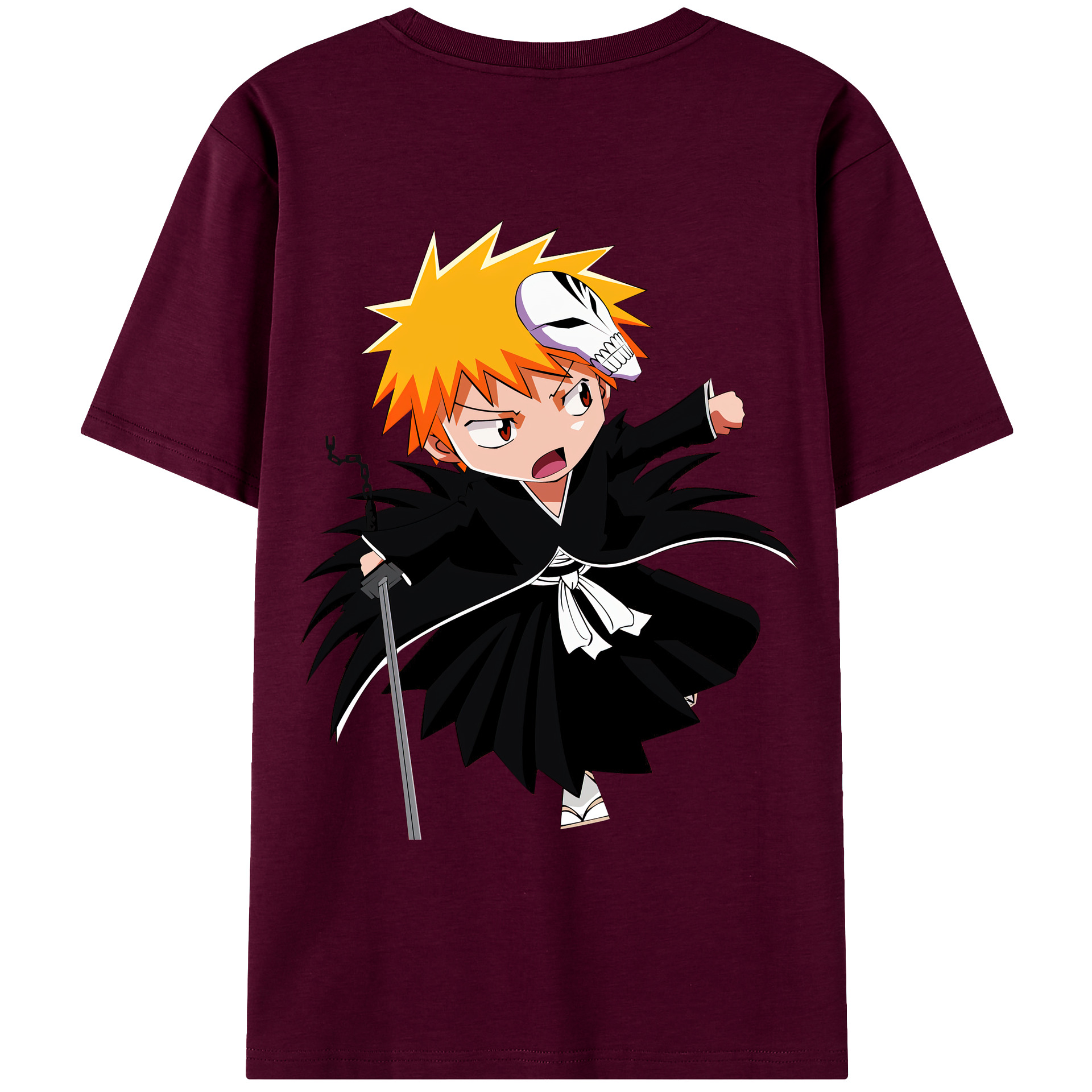（画像用） ブリーチ 黒崎一護（くろさき いちご）BLEACH Kurosaki Ichigo レディース半袖Tシャツ(バックプリント)